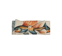 Soft Bows - Safflower Flying Fish Print Baby Bow Headband, Cute Hair Accessories for Newborns, Infants, Toddlers