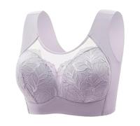 Soft Bras For Women Uk-Seamless Jelly Bra Women'S Comfortable And Sexy Transparent Shoulder Strap Cordless Backless Spongeless With Convertible Shoulder Straps (Purple, 36)