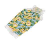 Soft Breathable Acrylic Pet Skirt for Dogs & Cats - Sunflower Pattern Design - Perfect for Changing & Everyday Use - S Size