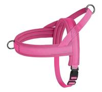 Soft Breathable Adjustable Nylon Dog Harness With Handle No Pull Bulldog Shiba Inu Chihuahua Pug Harness Vest,Rose Red,S