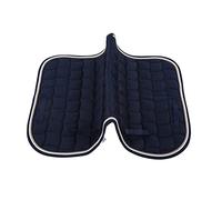 Soft Breathable All Purpose Double Rope Saddle Pad with Hand Strap and Girth, Horse Saddle Pad for Dressage Trail Riding, Polyester Cotton Cloth with 5mm Sponge Padding and (Dark Blue)