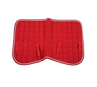 Soft Breathable All Purpose Double Rope Saddle Pad with Hand Strap and Girth, Horse Saddle Pad for Dressage Trail Riding, Polyester Cotton Cloth with 5mm Sponge Padding and (Red)