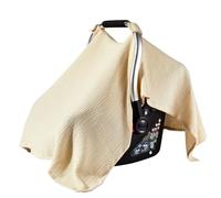 Soft & Breathable Baby Bassinet Guard Solid Color Comfortable Fit Cotton Seating Protector for Travel and Outdoor Infant Carriage Cover