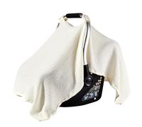 Soft & Breathable Baby Bassinet Guard Solid Color Comfortable Fit Cotton Seating Protector for Travel and Outdoor Infant Carriage Cover