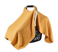 Soft & Breathable Baby Bassinet Guard Solid Color Comfortable Fit Cotton Seating Protector for Travel and Outdoor Infant Carriage Cover