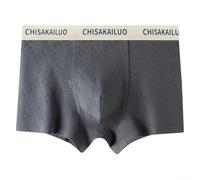 Soft Breathable Cotton Jacquard Men's Underwear Midwaist Boxer Shorts Trunks Designed for Everyday Comfort (XL Gray)