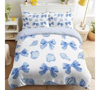 SOFT & BREATHABLE Duvet Cover Bow Shells Duvet Cover Set with Zipper Minimalist Abstract Fluffy Oceanic Cozy Bedding Double Girls Boys Blue