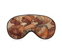 Soft Breathable Eye Cover Fashion Night Blindfold Eye Shade Cover | Africa Ethnic Pottery Sleep Mask with Adjustable Elastic Strap Comfortable Sleep Shade Cover for Sleeping Travel