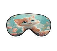 Soft Breathable Eye Cover Fashion Night Blindfold Eye Shade Cover | Cute Cats Sleep Mask with Adjustable Elastic Strap Comfortable Sleep Shade Cover for Sleeping Travel