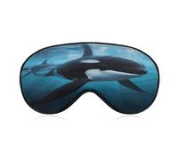 Soft Breathable Eye Cover Fashion Night Blindfold Eye Shade Cover | Killer Whale Sleep Mask with Adjustable Elastic Strap Comfortable Sleep Shade Cover for Sleeping Travel