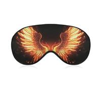 Soft & Breathable Fire Angle Wings Printed Sleep Mask - Adjustable, Anti-Light, Comfortable Eye Mask for Better Sleep, Ideal for Travel, Eye Fatigue Relief, Washable, Skin-Friendly
