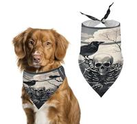 Soft & Breathable Pet Bandana for Dogs & Cats, A Raven on The Windowsill Print Lightweight Polyester Scarf, Perfect for Daily Style Or Special Events