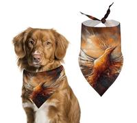 Soft & Breathable Pet Bandana for Dogs & Cats, Abstract Phoenix Print Lightweight Polyester Scarf, Perfect for Daily Style Or Special Events