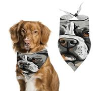 Soft & Breathable Pet Bandana for Dogs & Cats, American Bulldog Head Print Lightweight Polyester Scarf, Perfect for Daily Style Or Special Events