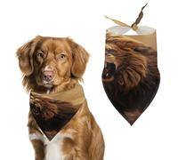 Soft & Breathable Pet Bandana for Dogs & Cats, Angry Roaring Lion Print Lightweight Polyester Scarf, Perfect for Daily Style Or Special Events