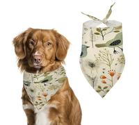 Soft & Breathable Pet Bandana for Dogs & Cats, Yellow Leaves Chicken Print Lightweight Polyester Scarf, Perfect for Daily Style Or Special Events