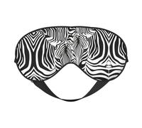 Soft Breathable Sleep Abstract Animal Zebra Print Eye Mask,Light Blocking,Adjustable Strap,Sleep Mask for Travel,Night Work,Office