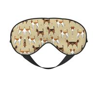 Soft Breathable Sleep Cartoon Beagle Dogs Print Eye Mask,Light Blocking,Adjustable Strap,Sleep Mask for Travel,Night Work,Office