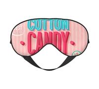 Soft Breathable Sleep Cotton Candy Print Eye Mask,Light Blocking,Adjustable Strap,Sleep Mask for Travel,Night Work,Office