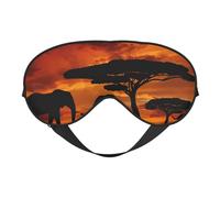 Soft Breathable Sleep Elephant Print Eye Mask,Light Blocking,Adjustable Strap,Sleep Mask for Travel,Night Work,Office