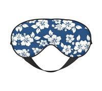 Soft Breathable Sleep Hawaii Flower Print Eye Mask,Light Blocking,Adjustable Strap,Sleep Mask for Travel,Night Work,Office