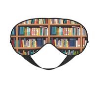 Soft Breathable Sleep Library Bookshelf. Print Eye Mask,Light Blocking,Adjustable Strap,Sleep Mask for Travel,Night Work,Office