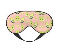 Soft Breathable Sleep Many Avocado Images Print Eye Mask,Light Blocking,Adjustable Strap,Sleep Mask for Travel,Night Work,Office