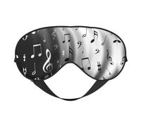 Soft Breathable Sleep Music Notes Print Print Eye Mask,Light Blocking,Adjustable Strap,Sleep Mask for Travel,Night Work,Office