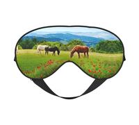 Soft Breathable Sleep Various Kinds of Horses Print Eye Mask,Light Blocking,Adjustable Strap,Sleep Mask for Travel,Night Work,Office