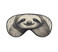 Soft & Breathable Sloth My Spirit Animal Printed Sleep Mask - Adjustable, Anti-Light, Comfortable Eye Mask for Better Sleep, Ideal for Travel, Eye Fatigue Relief, Washable, Skin-Friendly