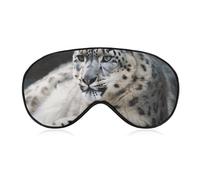 Soft & Breathable Snow Leopard Printed Sleep Mask - Adjustable, Anti-Light, Comfortable Eye Mask for Better Sleep, Ideal for Travel, Eye Fatigue Relief, Washable, Skin-Friendly