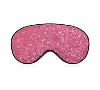 Soft & Breathable Sparkling Pink Glitter Printed Sleep Mask - Adjustable, Anti-Light, Comfortable Eye Mask for Better Sleep, Ideal for Travel, Eye Fatigue Relief, Washable, Skin-Friendly