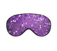Soft & Breathable Sparkling Purple Glitter Printed Sleep Mask - Adjustable, Anti-Light, Comfortable Eye Mask for Better Sleep, Ideal for Travel, Eye Fatigue Relief, Washable, Skin-Friendly