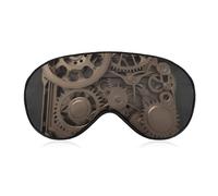 Soft & Breathable Steampunk Mechanical Gears Printed Sleep Mask - Adjustable, Anti-Light, Comfortable Eye Mask for Better Sleep, Ideal for Travel, Eye Fatigue Relief, Washable, Skin-Friendly