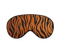 Soft & Breathable Tiger Stripes Orange Printed Sleep Mask - Adjustable, Anti-Light, Comfortable Eye Mask for Better Sleep, Ideal for Travel, Eye Fatigue Relief, Washable, Skin-Friendly