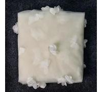 Soft Bridal Veils 3d Floral Wedding Veil Single Tier Hand-stitched Long Cathedral Wedding Veil with 3D Flowers-ivory-150cm