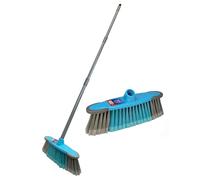 Soft Bristle Broom with 1.2M Long Handle - Indoor Sweeping Brush for Tile, Wood, Laminate Floors - Lightweight Broom for Home, Kitchen,Patio, Garden and Office Cleaning (Pack of 1) - By Best House