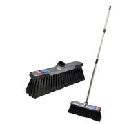 Soft Bristle Broom with 1.2M Long Handle Stainless Steel-Indoor Sweeping Brush for Tile, Wood, Laminate Floors - Lightweight Broom for Home, Kitchen, Patio Garden and Office Cleaning - By Best House