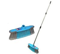 Soft Bristle Broom with 1.2M Long Handle Stainless Steel - Indoor Sweeping Brush for Tile, Wood, Laminate Floors - Lightweight Broom for Home, Kitchen, Patio Garden and Office Cleaning - By Best House