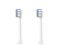 Soft Bristle Toothbrush Heads, Compatible with Xiaomi, T200 T200C | Adult toothbrush head replacement, plastic, portable(White gray-2pcs)