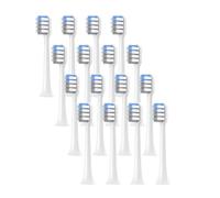 Soft Bristle Toothbrush Heads, Compatible with Xiaomi, T200 T200C | Adult toothbrush head replacement, plastic, portable(White gray-16pcs)