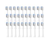 Soft Bristle Toothbrush Heads, Compatible with Xiaomi, T200 T200C | Adult toothbrush head replacement, plastic, portable(White gray-30pcs)