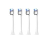 Soft Bristle Toothbrush Heads, Compatible with Xiaomi, T200 T200C | Adult toothbrush head replacement, plastic, portable(White gray-4pcs)