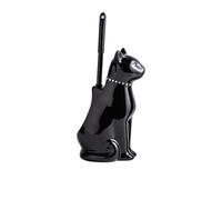 Soft Bristles Toilet Cleaning Brush Toilets Bowl Brush with Ceramic Cats Holder Toilet Cleaning Tool Bathroom Accessory Bathroom Toilet Brush Ceramic Cats