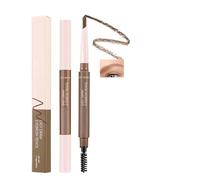 Soft Brown Eyebrow Pencil for Natural-Looking Brows - Dual-End Design with Spoolie Brush, Smudge-Proof & Long-Lasting Formula, Smooth Twist-Up Tip for Easy Precision Application (Soft Brown)