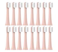 Soft Brush Heads, Compatible with SOOCAS, EX3 Electric Toothbrush | Replacement heads with soft bristles and plastic handle for daily oral care, standard 8 cm size(16PCS PINK)