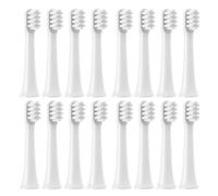 Soft Brush Heads, Compatible with SOOCAS, EX3 Electric Toothbrush | Replacement heads with soft bristles and plastic handle for daily oral care, standard 8 cm size(16PCS WHITE)