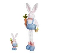 Soft Bunny Doll, Easter Bunny Gnome | Plush Rabbit with Retractable Spring Leg | Spring Decoration, Easter Home Ornament for Living Room, Bedroom,