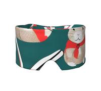 Soft Bunny Rabbits Print Eyes Cover with Adjustable Strap for Sleeper Night Sleeping Work Nap and Yoga