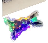 Soft Bunny Rug, Light Up Animal Carpet, 23.62x13.39x0.2 Inches Area Rug with LED Lights, Funny Easter Decoration, Holiday Floor Mat with Cute Design, Home Accent for Living Room and Bedroom